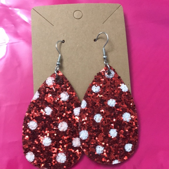 NEW Christmas earrings glitter NEW - Picture 9 of 10
